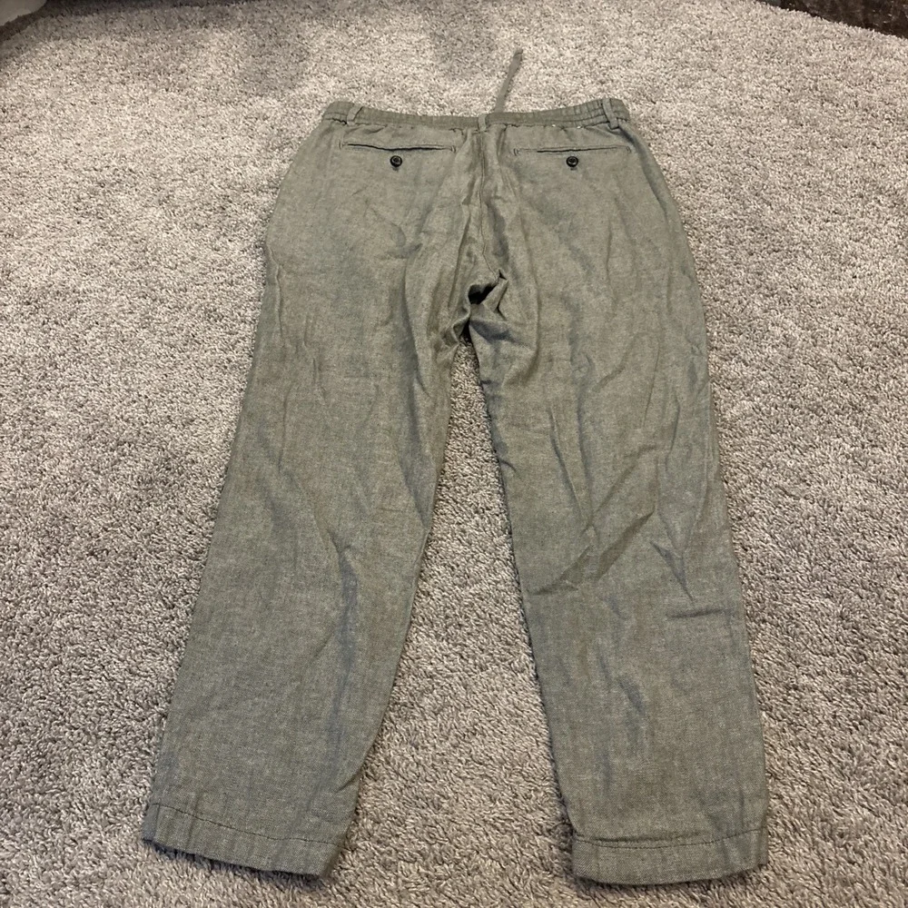 Banana Republic Pants Men's 33x30 Green Linen Blend Athletic Tapered Fit READ*